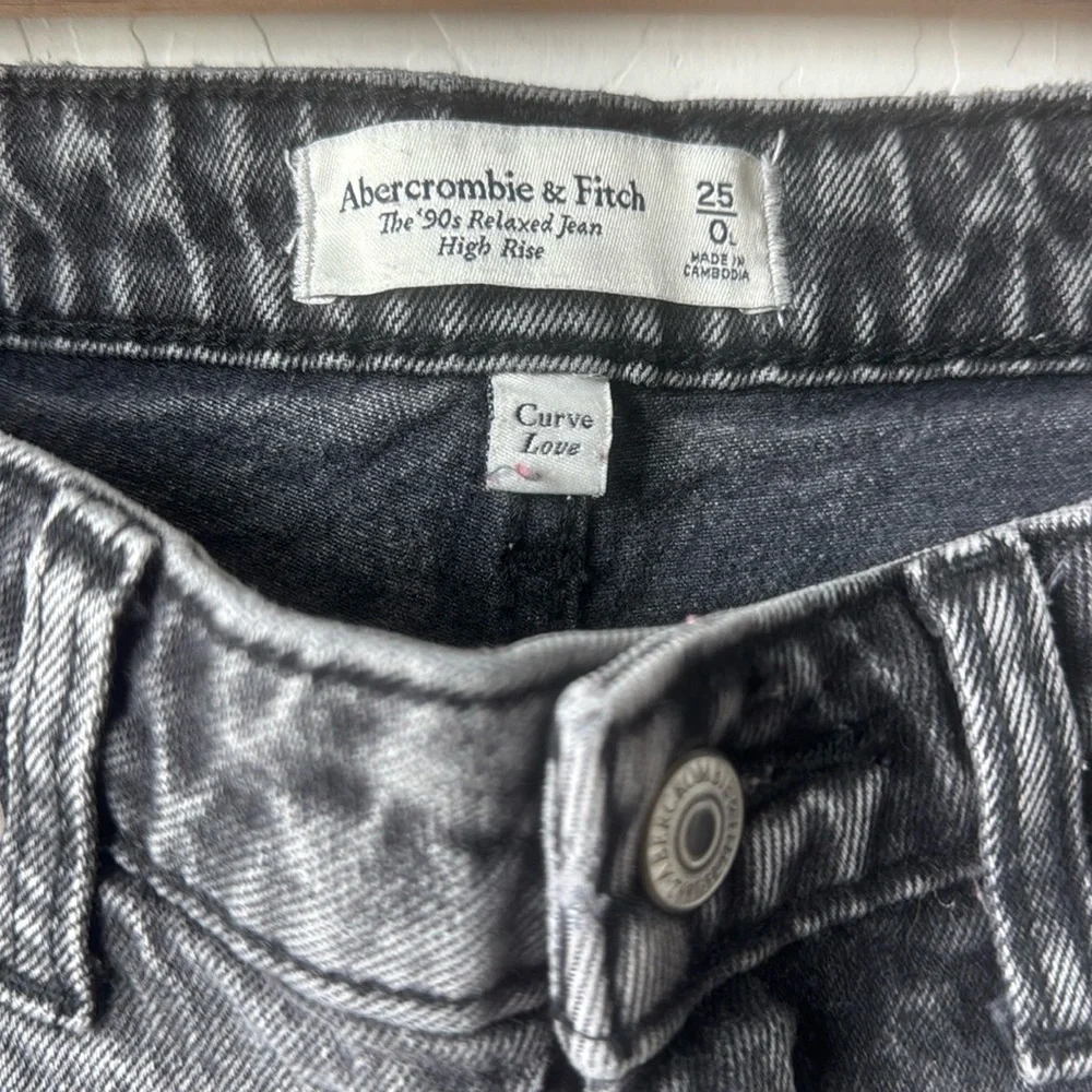 Abercrombie & Fitch Dark Gray High Rise Jeans - Picture 3 of 6